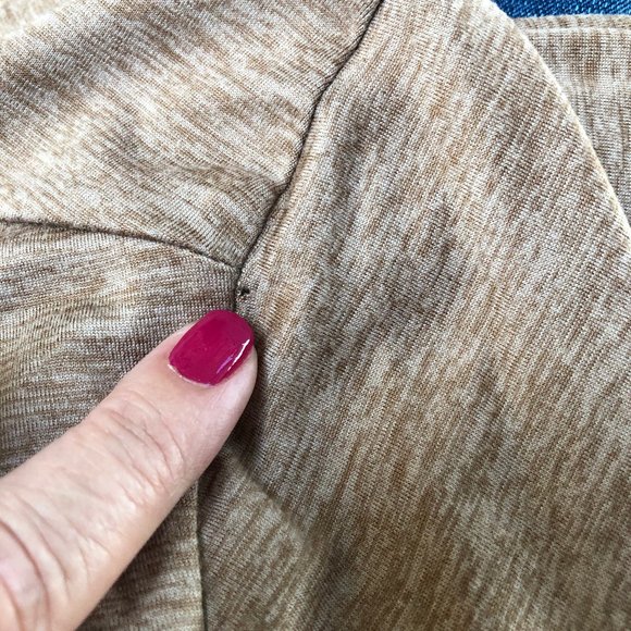 AVIA top super soft long sleeves with thumb holes brown/tan spacedye Size S(4-6) - Picture 8 of 9